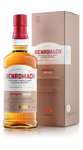 Whisky Single Malt "Organic" Benromach 2012 70 Cl con Confezione