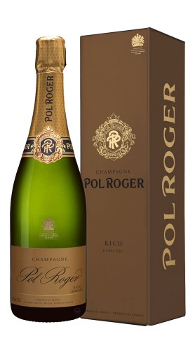 "Rich" Champagne Demi Sec Pol Roger con confezione