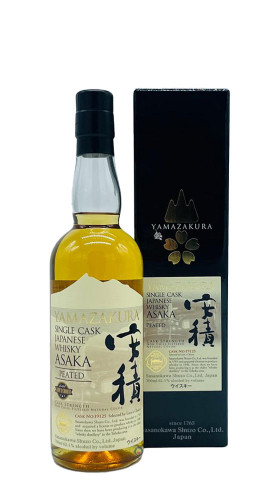 Whisky Asaka Single Cask Peated Sasanokawa Shuzo Yamazakura con confezione