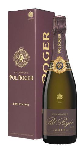 Champagne Brut Rosé Millésime Pol Roger 2015 en coffret