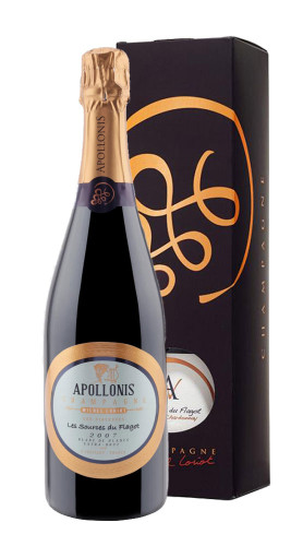 Champagne 'Les Sources du Flagot' AOC Extra-Brut Blanc de Blancs Apollonis-Michel Loriot 2007 Astuccio