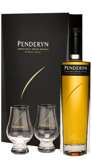 Single Malt Welsh Whisky 'Madeira' Penderyn Distillery Astuccio + 2 Bicchieri