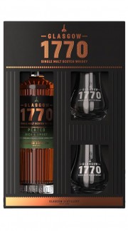 1770 Glasgow Single Malt Peated Whisky Glasgow Distillery + 2 Bicchieri con Confezione
